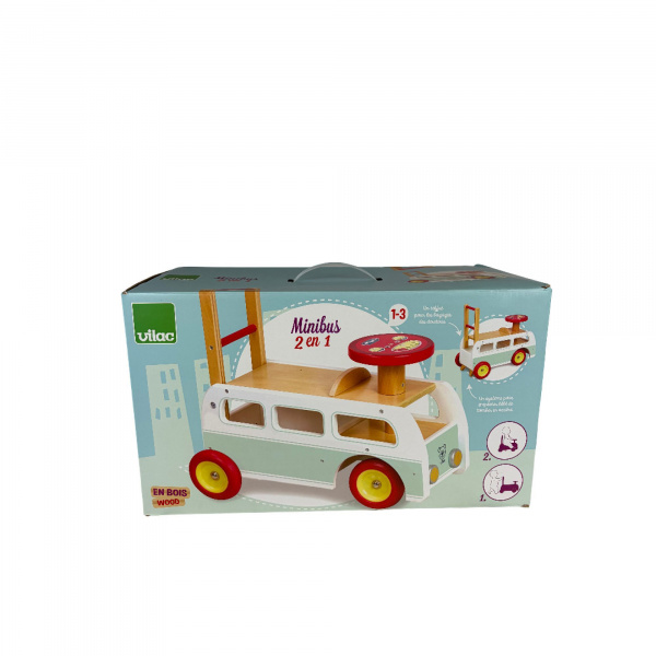 Les imparfaits - porteur minibus 2 en 1 en bois Vilac