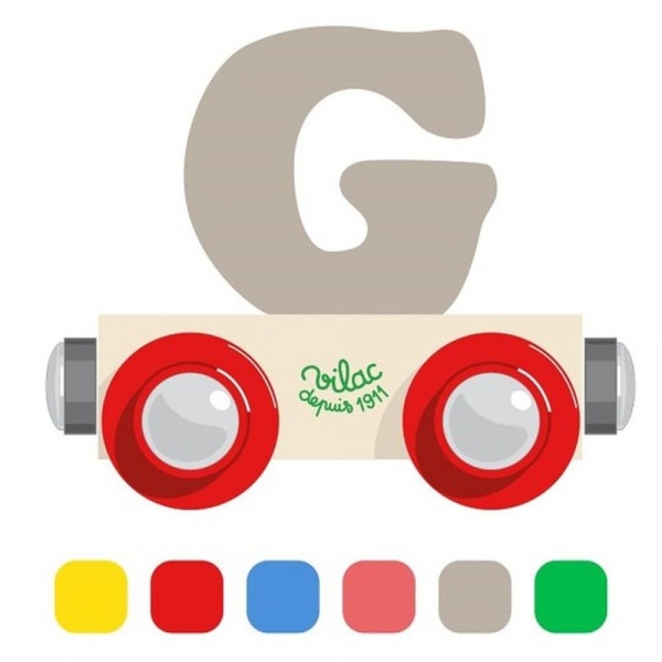 Lettre wagon g Vilac