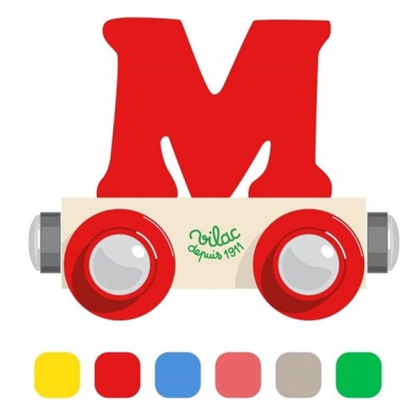 Lettre wagon m Vilac