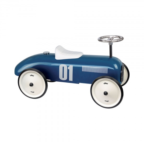 Porteur bébé voiture vintage bleu pétrole Vilac