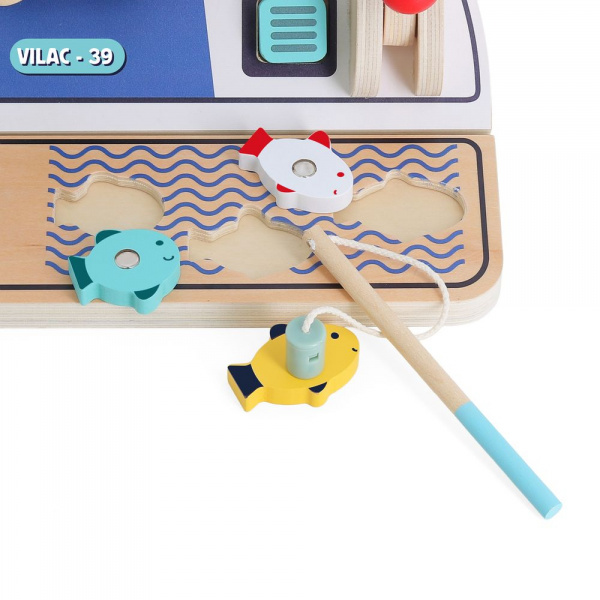 Panneau d'activités en bois tableau de bord bateau Vilac