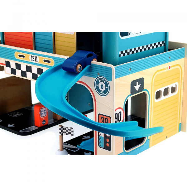 Garage vintage en bois pour enfant vilacity Vilac