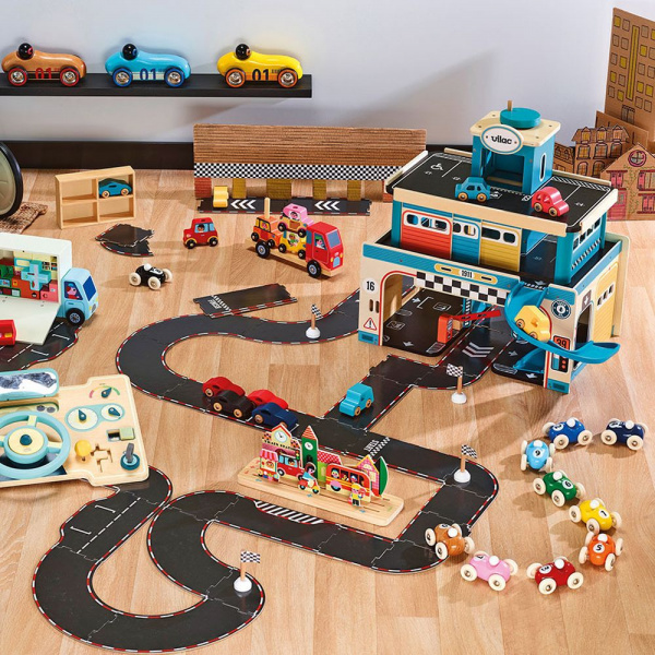 Garage vintage en bois pour enfant vilacity Vilac