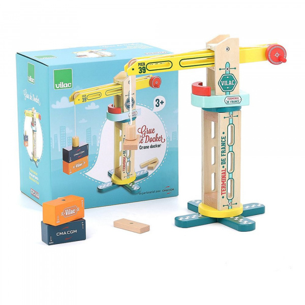 Grue en bois de docker Vilac