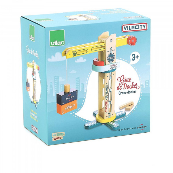Grue en bois de docker Vilac