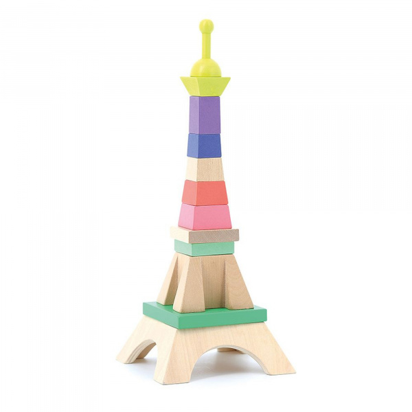 Jouet en bois à empiler tour eiffel Vilac