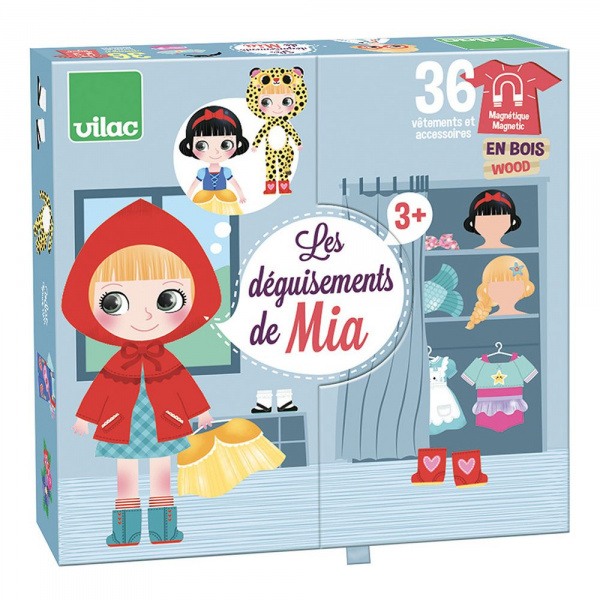 Jeu enfant poupée magnétique mia à habiller Vilac