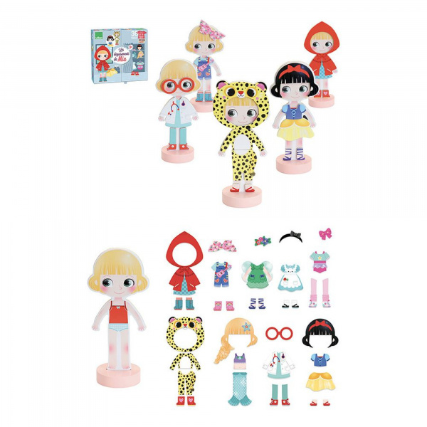 Jeu enfant poupée magnétique mia à habiller Vilac