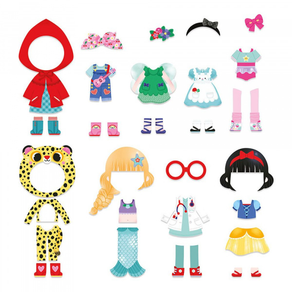 Jeu enfant poupée magnétique mia à habiller Vilac