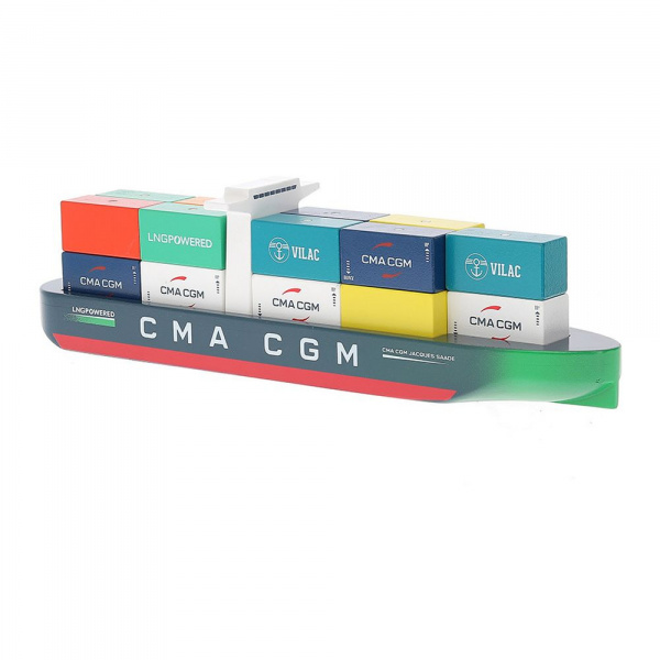 Jouet en bois pour enfant bateau porte-conteneurs jules verne Vilac