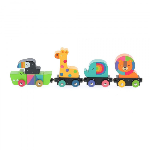 Train des animaux en bois aimantés pour enfant - andy westface Vilac