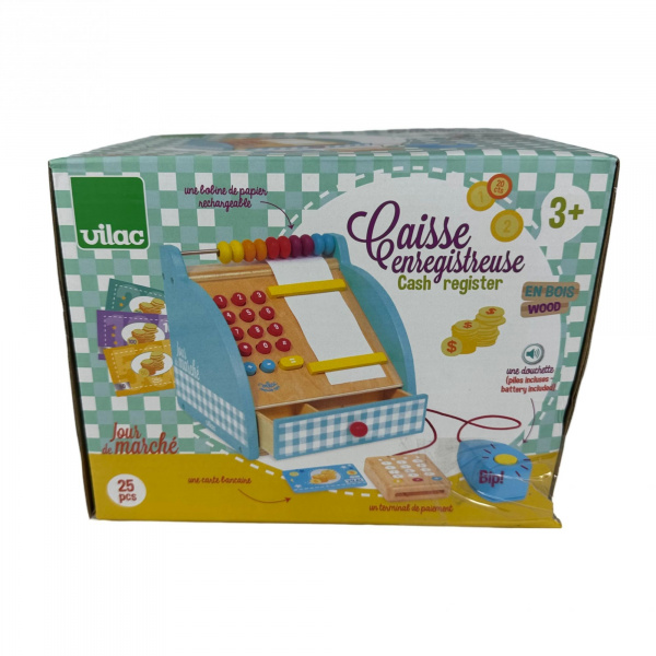 Les imparfaits - caisse enregistreuse en bois jour de marché Vilac