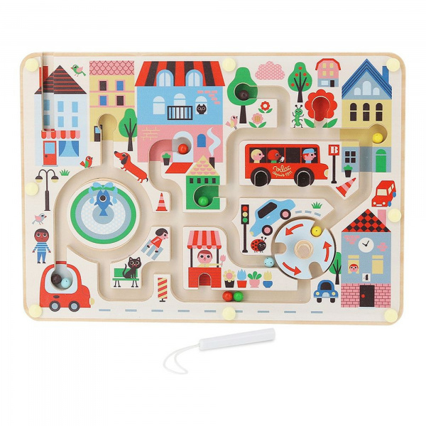 Labyrinthe magnétique ma petite ville ingela p.arrhenius Vilac