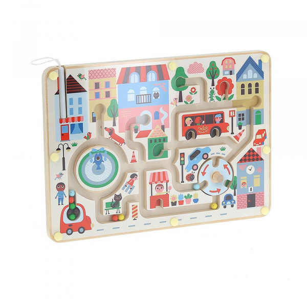 Labyrinthe magnétique ma petite ville ingela p.arrhenius Vilac