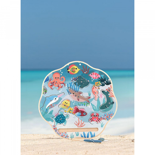 Puzzle magnétique pêche à la ligne les océans Vilac