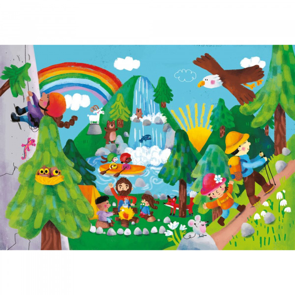 Livre puzzles pour enfant le voyage Vilac