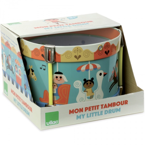 Jouet musical tambour en métal ingela p.arrhenius Vilac