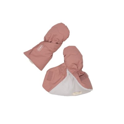 Moufles chaudes hiver bébé blush pink 0-1an