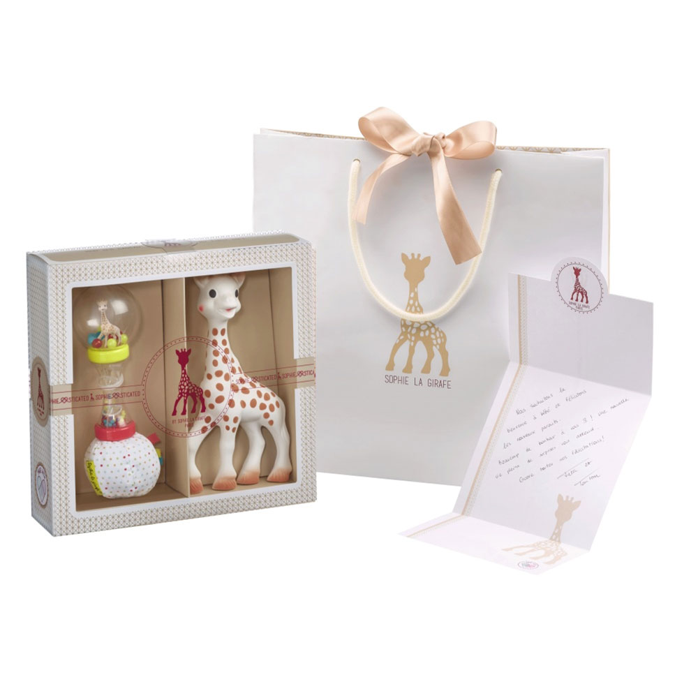 Coffret naissance prêt à offrir sophie la girafe + hochet soft