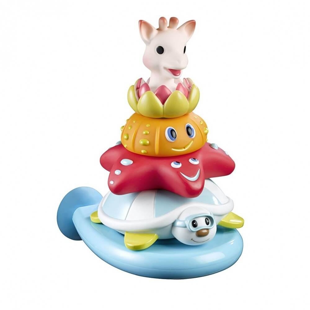 Jouets de bain splash and surf pyramide sophie la girafe de Vulli