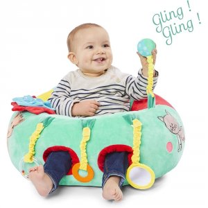 Fauteuil baby seat & play sophie la girafe vert et rouge Vulli