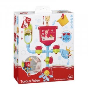 Jouet de bain bébé tuyaux folies sophie la girafe Vulli