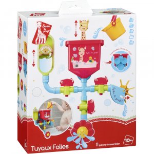 Jouet de bain bébé tuyaux folies sophie la girafe Vulli