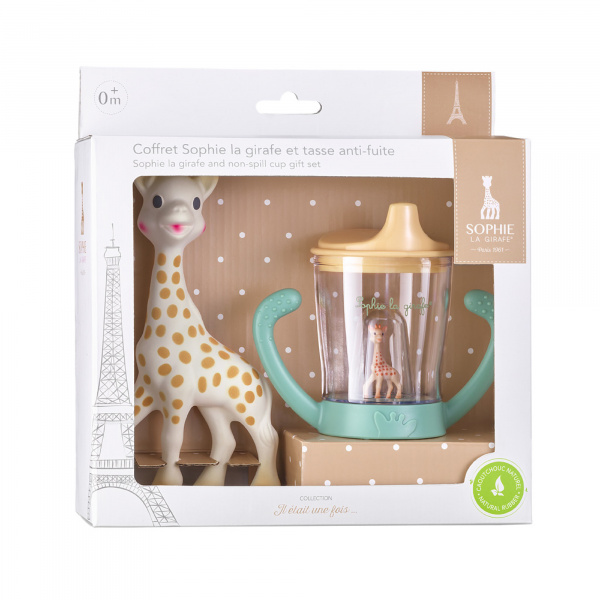 Coffret sophie la girafe et tasse anti-fuite Vulli