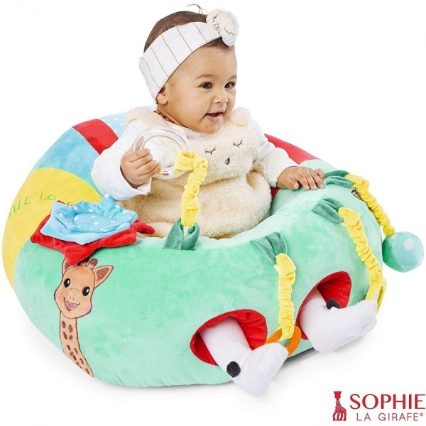 Fauteuil baby seat & play sophie la girafe vert et rouge Vulli
