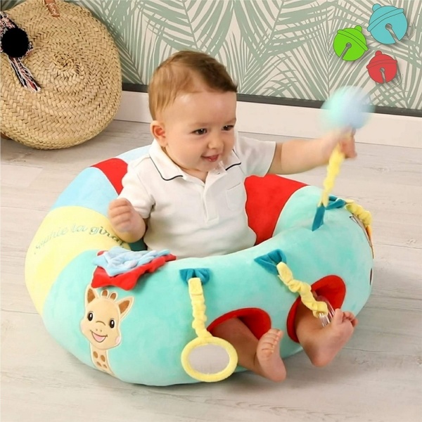 Fauteuil baby seat & play sophie la girafe vert et rouge Vulli