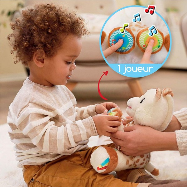 Jouet d'éveil bébé peluche touch & music sophie la girafe Vulli