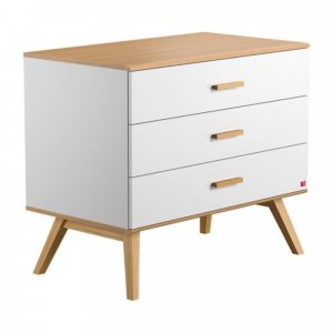 Chambre bébé duo lit 70x140 + commode + armoire blanc nautis Vox