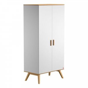 Chambre bébé duo lit 70x140 + commode + armoire blanc nautis Vox