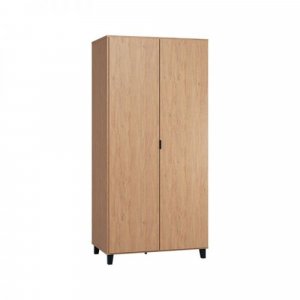 Armoire 2 portes bois/noir simple Vox