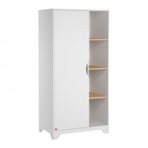 Chambre bébé trio lit 70x140 + commode + armoire blanc leaf Vox