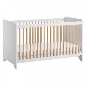 Lit 60x120 blanc et bois leaf Vox