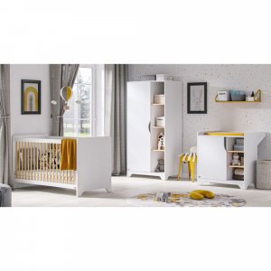 Armoire 1 porte blanche et bois leaf Vox