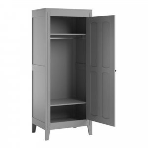 Armoire 1 porte gris clair milenne Vox
