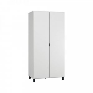 Armoire 2 portes blanc/noir simple Vox