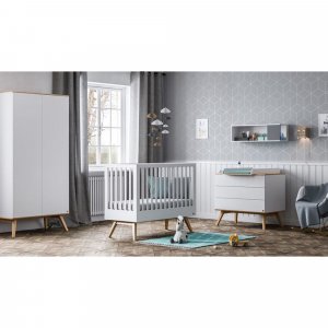 Lit 70x140 blanc et bois nautis Vox