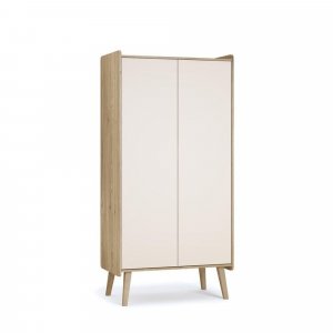 Chambre trio vintage fresh beige lit 60x120 cm + commode + armoire 2 portes Vox
