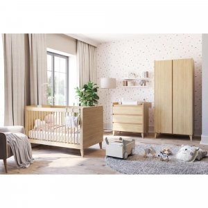 Chambre trio muve chêne lit 70x140 cm + commode + armoire 2 portes Vox