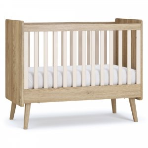 Lit bébé 60 x 120 cm vintage fresh chêne/sable beige Vox