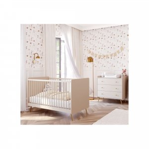 Chambre duo beige lit 70x140 + commode - collection lunea Vox