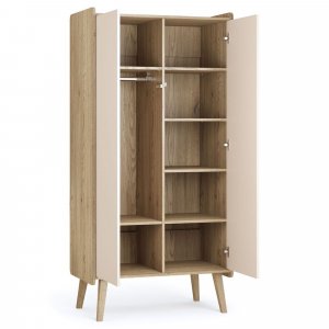 Armoire 2 portes vintage fresh chêne/sable beige Vox