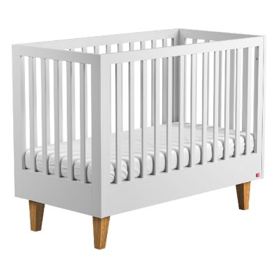 Lit 60x120 blanc et bois lounge