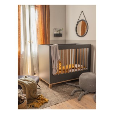 Lit 60x120 blanc et bois altitude