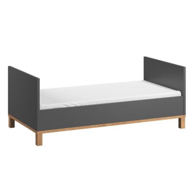 Lit 70x140 graphite et bois altitude