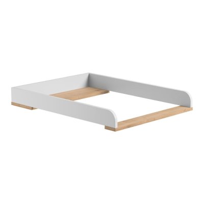 Plan à langer blanc et bois altitude