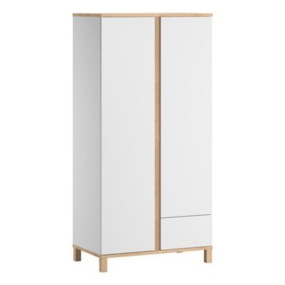 Armoire blanche et bois 2 portes altitude
